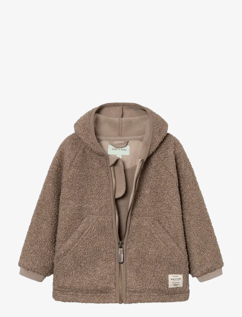 MINI A TURE - MATLIFF teddyfleece jacket. GRS - fleecejacken - grey brown - 2