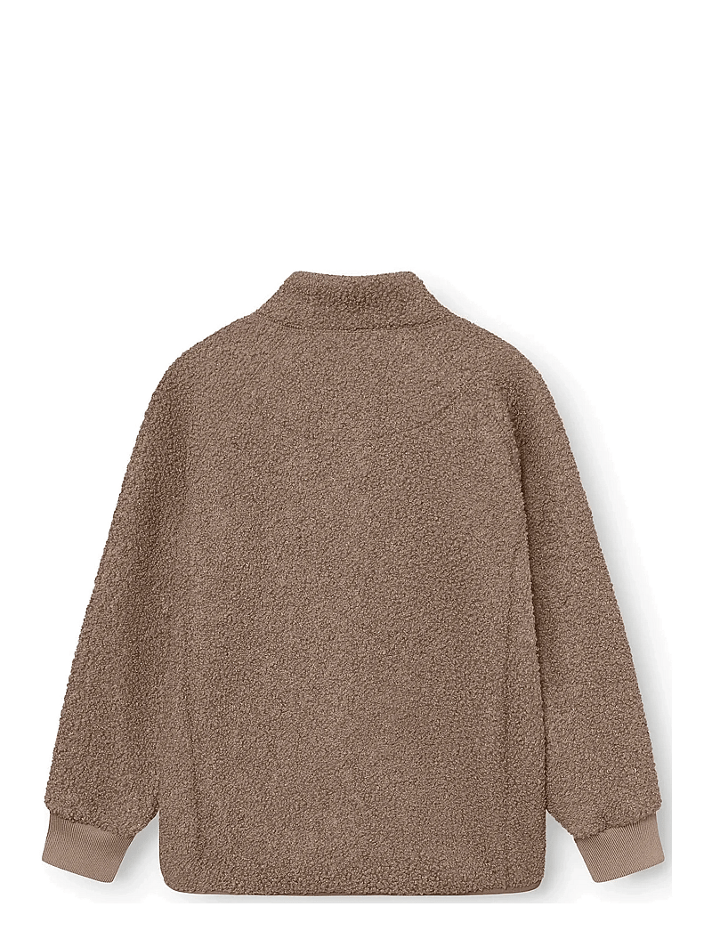 MINI A TURE - MATCEDRIC teddyfleece jacket. GRS - fleecetakit - grey brown - 1