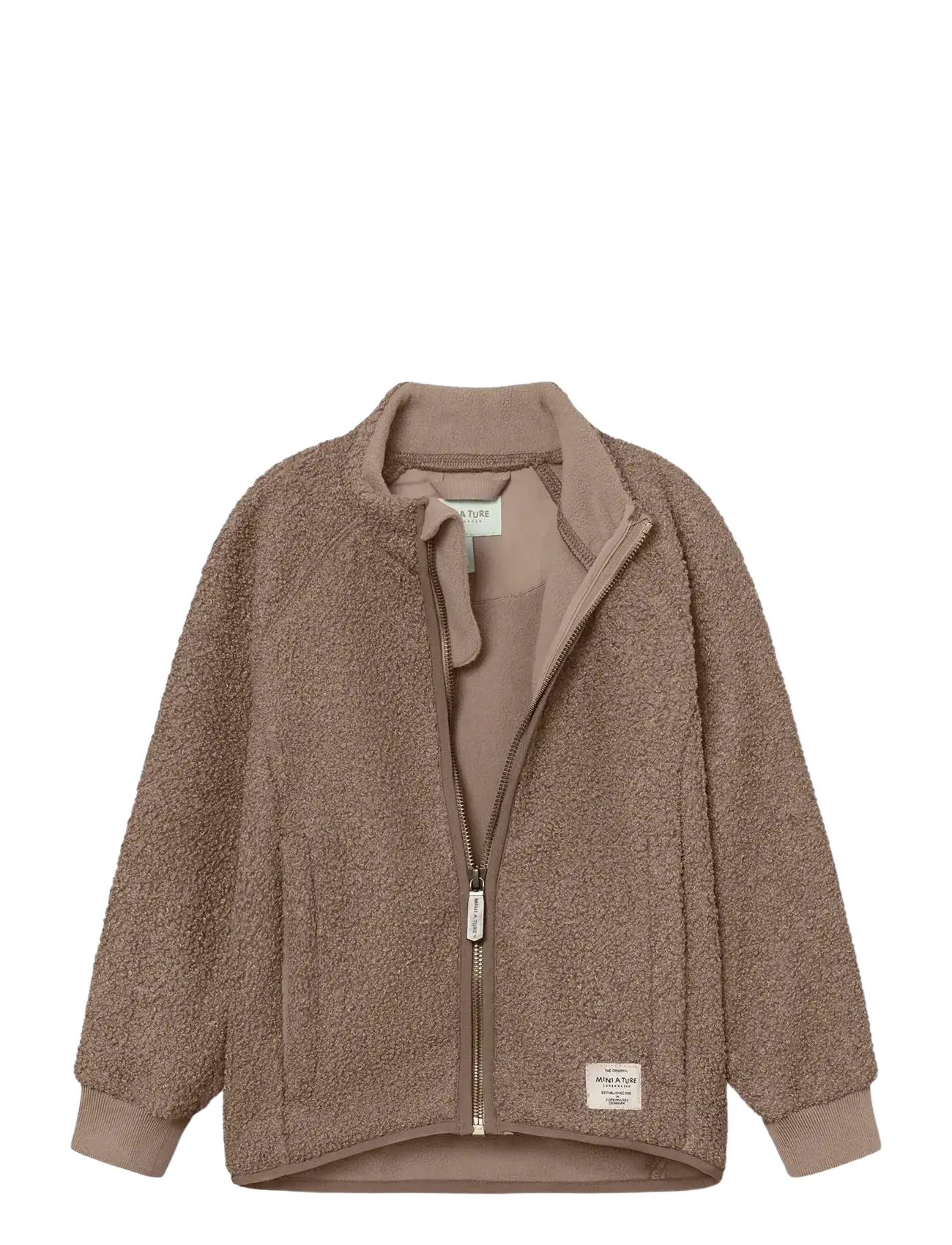 MINI A TURE - MATCEDRIC teddyfleece jacket. GRS - grey brown - 2