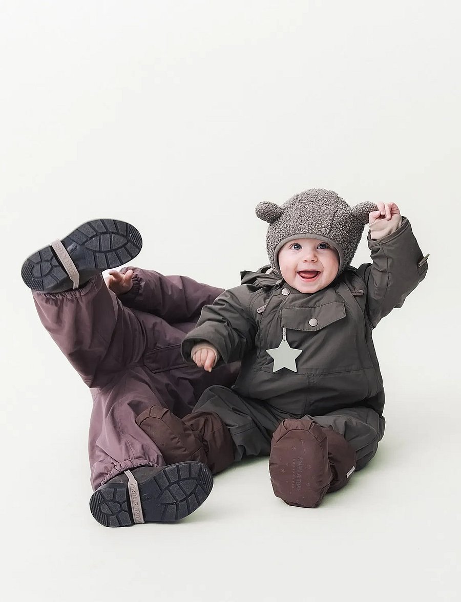 MINI A TURE - MATWINN fleece lined winter outdoor sock. GRS - babystrikstøvler - chestnut brown - 3