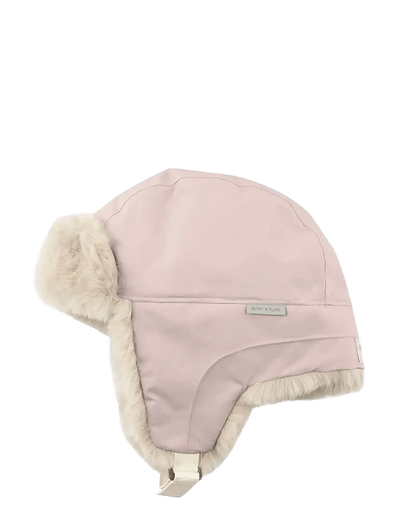 MINI A TURE - MATCRISTER teddy lined winter hood - talvemütsid - cloudy rose - 1