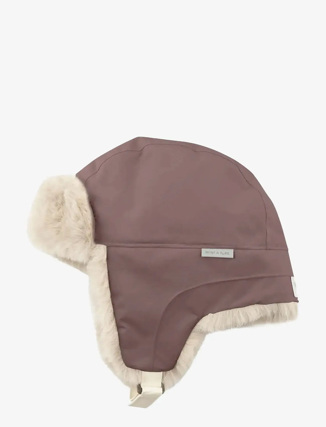 MINI A TURE - MATCRISTER teddy lined winter hood - peppercorn plum - 2