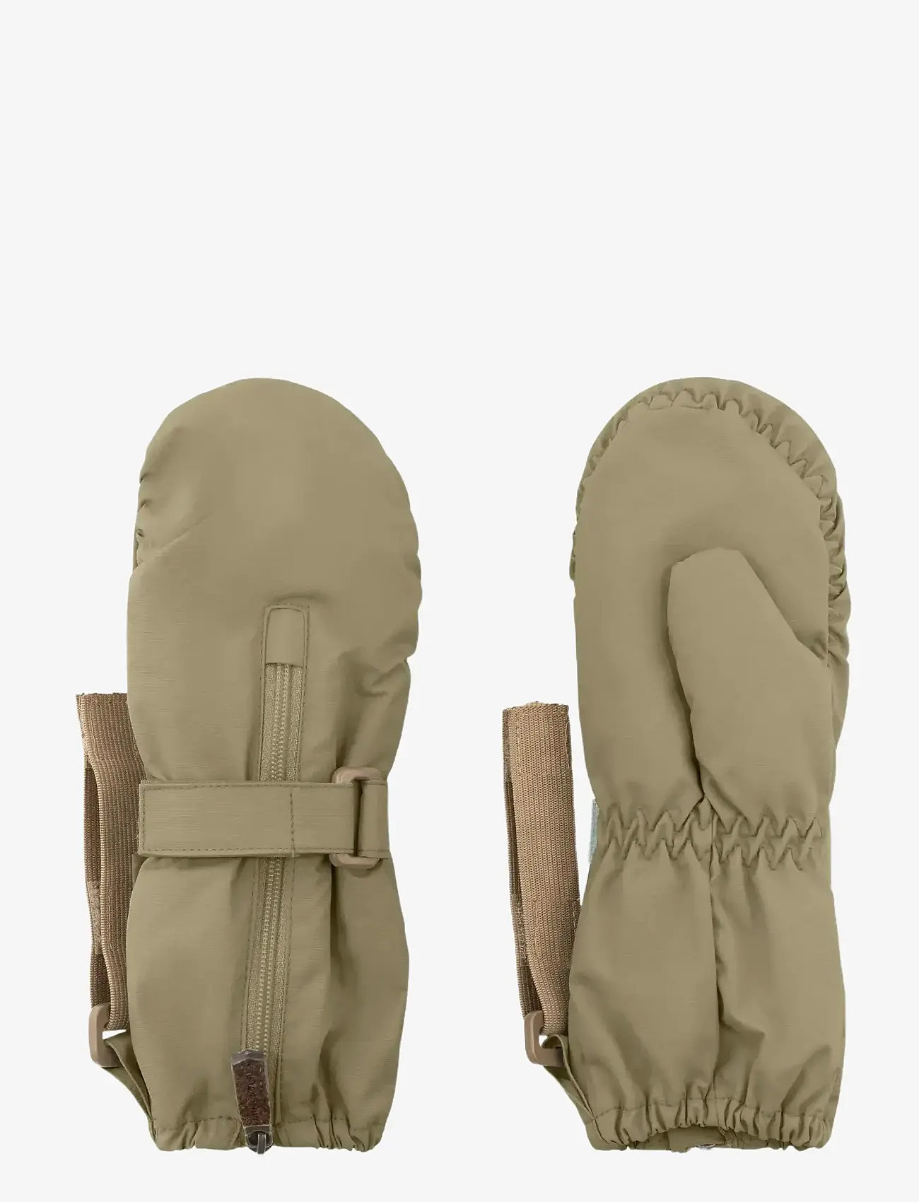 MINI A TURE - MATCESAR fleece lined mittens - handsker - aloe green - 0