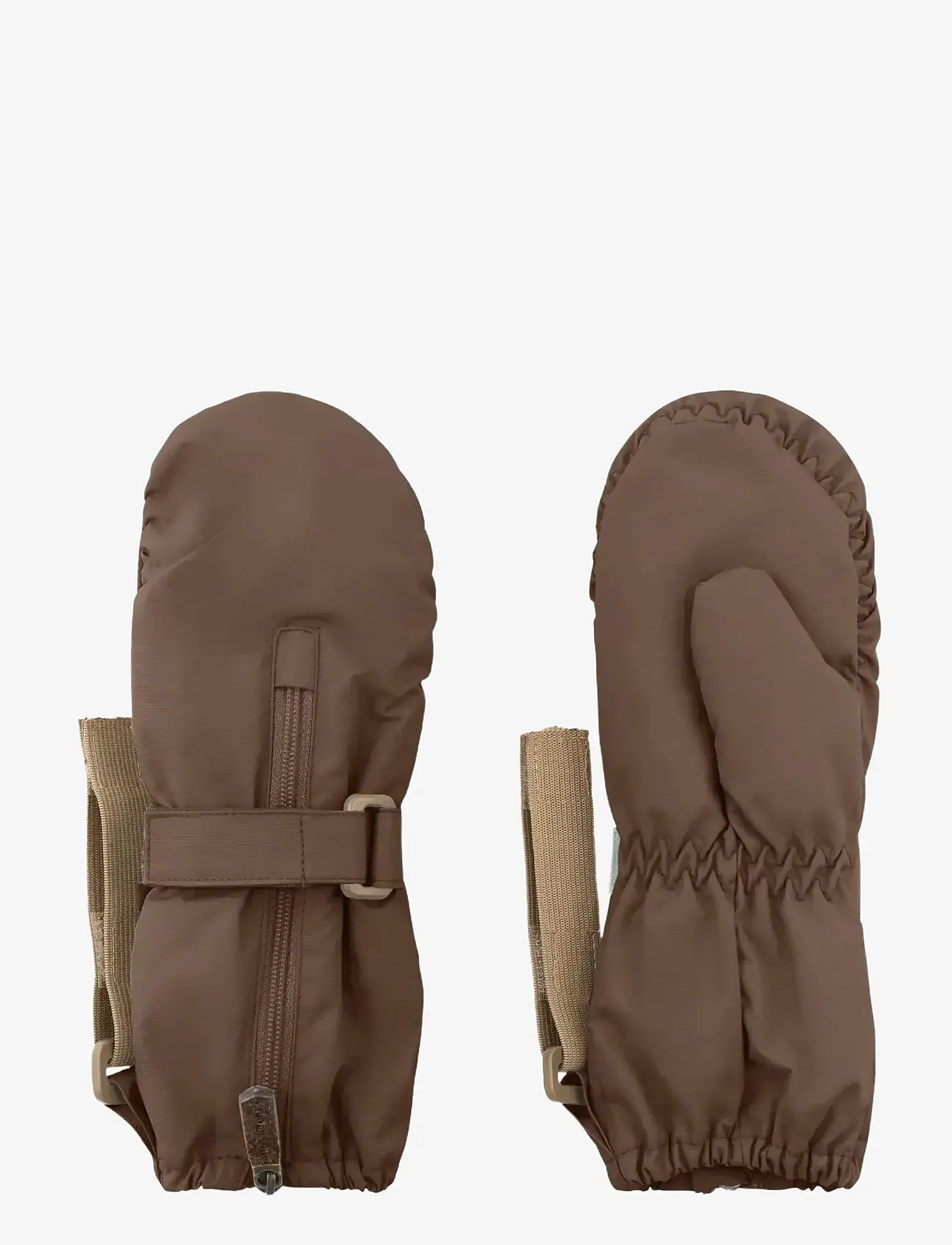 MINI A TURE - MATCESAR fleece lined mittens - handsker - chestnut brown - 0