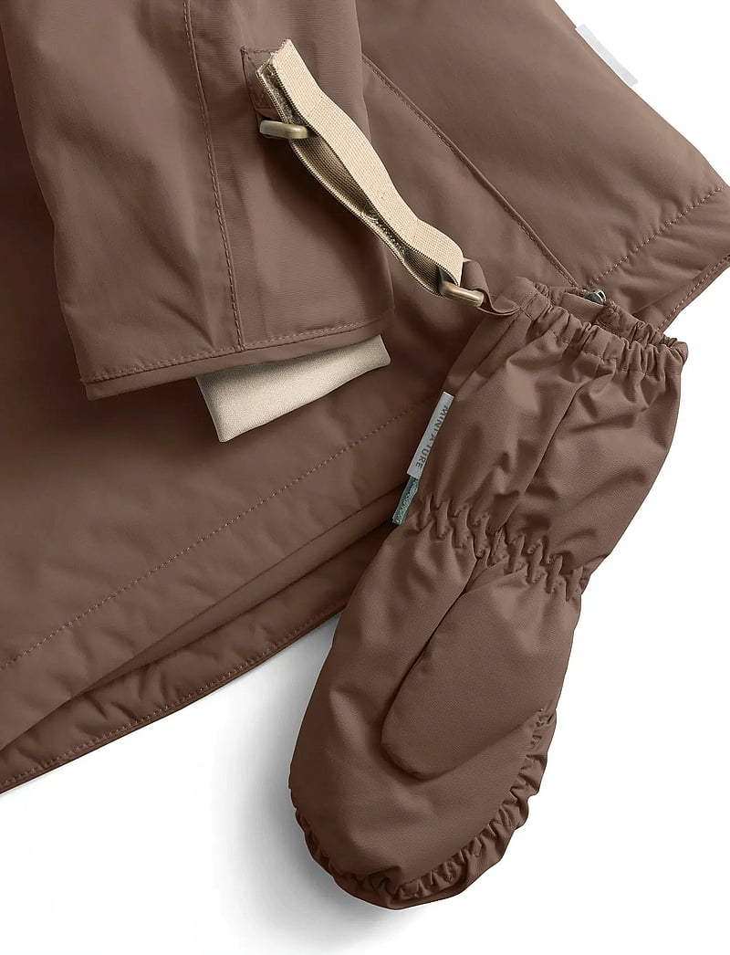 MINI A TURE - MATCESAR fleece lined mittens - handsker - chestnut brown - 1