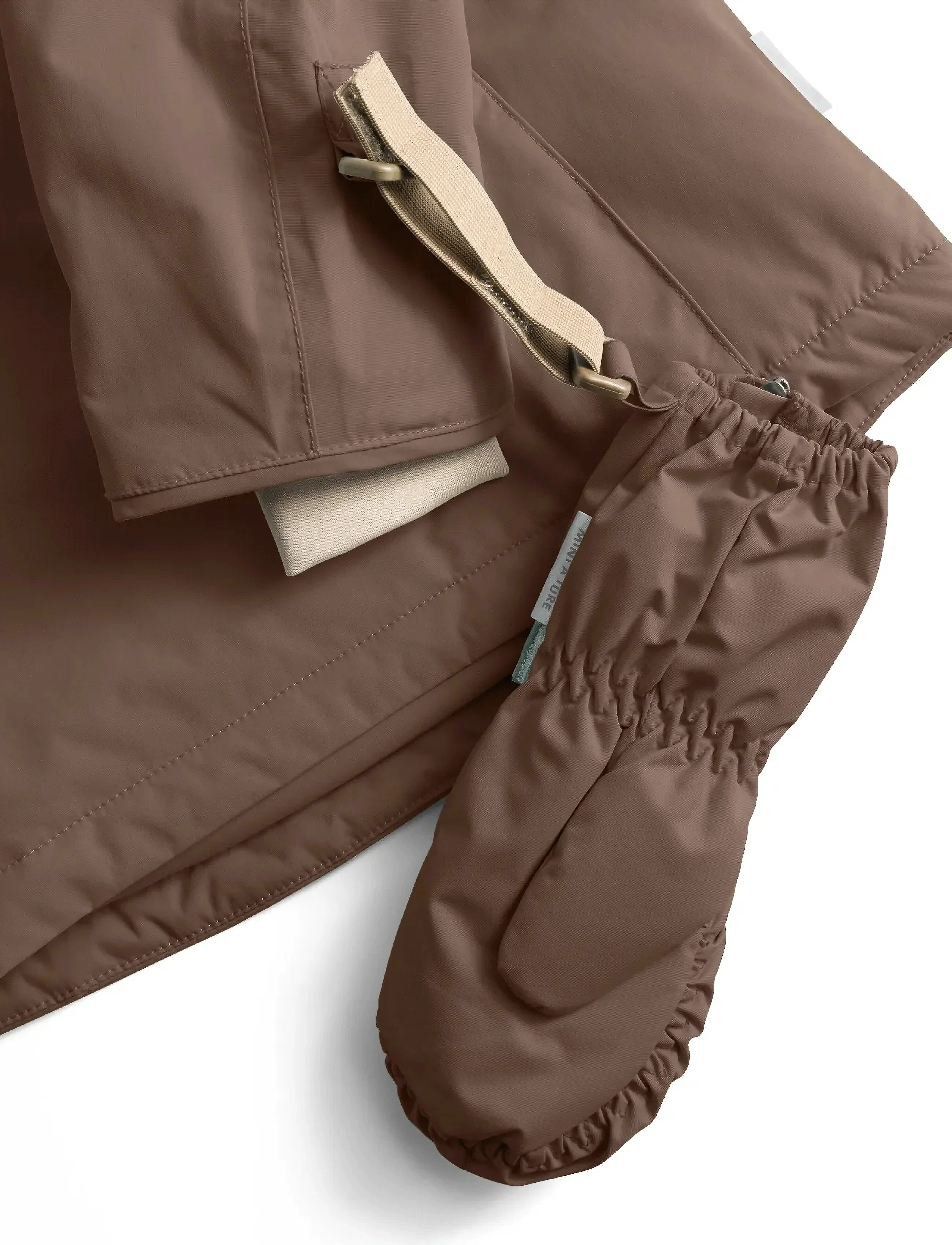 MINI A TURE - MATCESAR fleece lined mittens - vinteraccessoarer - chestnut brown - 1