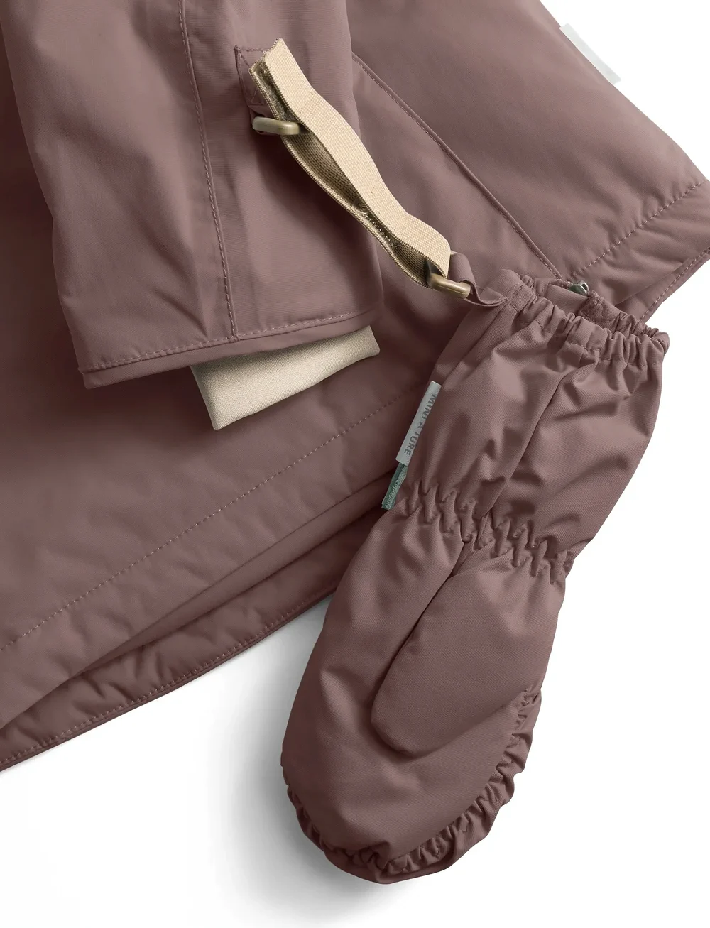 MINI A TURE - MATCESAR fleece lined mittens - vantar - peppercorn plum - 1