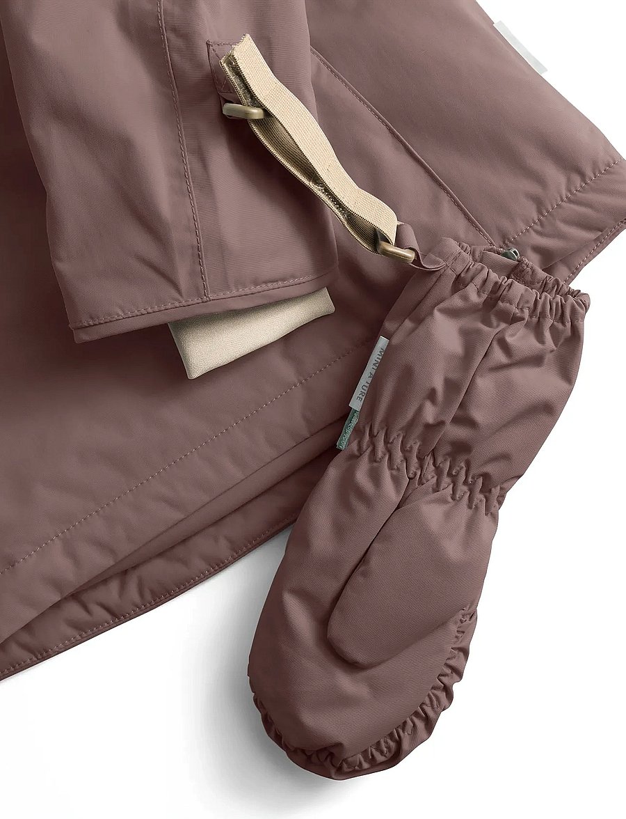 MINI A TURE - MATCESAR fleece lined mittens - kindad - peppercorn plum - 1