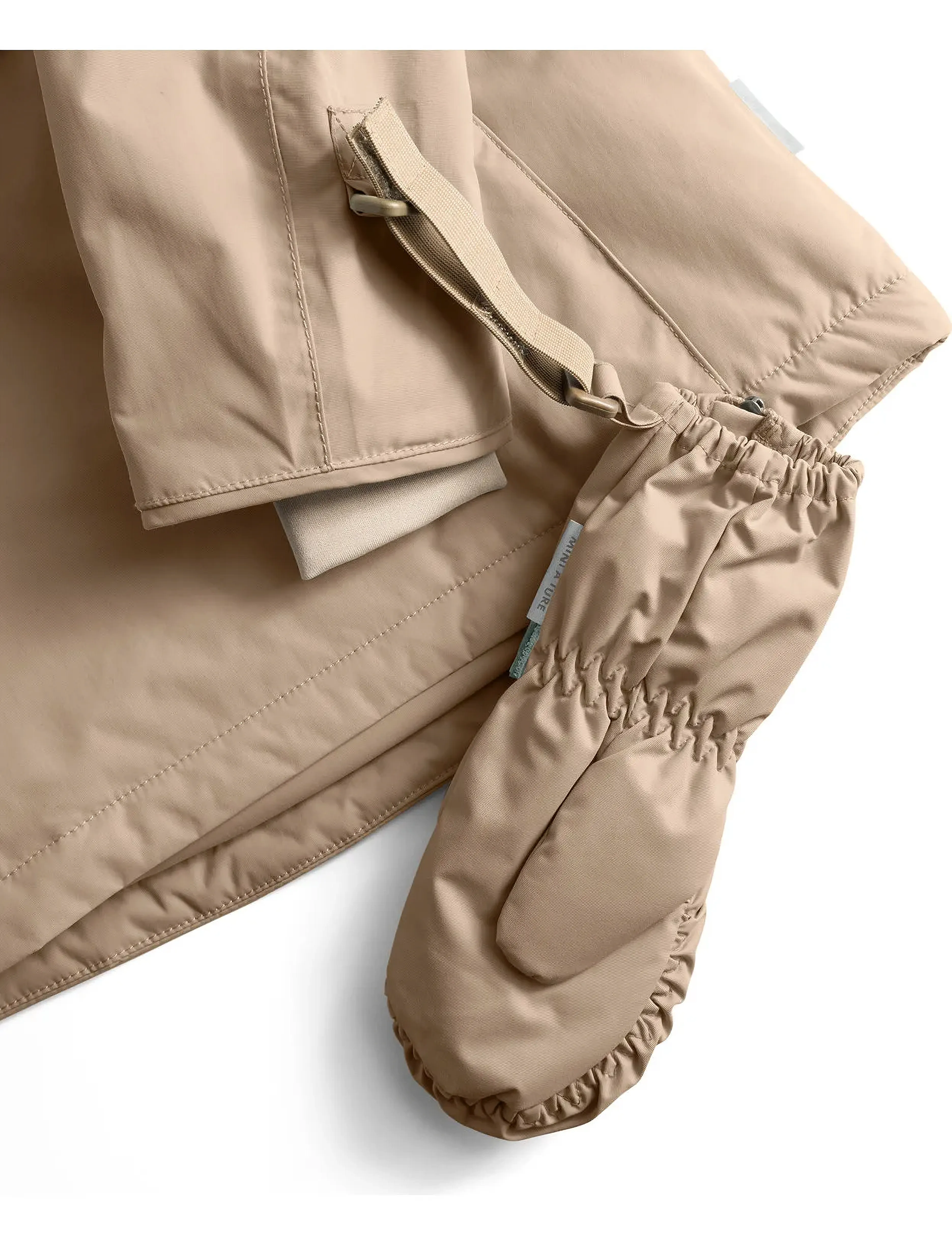 MINI A TURE - MATCESAR fleece lined mittens - cimdi - savannah tan - 1