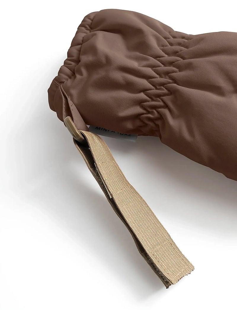 MINI A TURE - MATCORDT fleece lined mittens - handsker - chestnut brown - 3