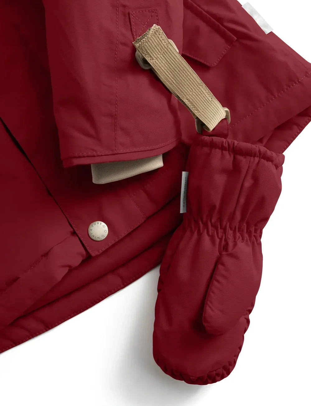 MINI A TURE - MATCORDT fleece lined mittens - kindad - red merlot - 1