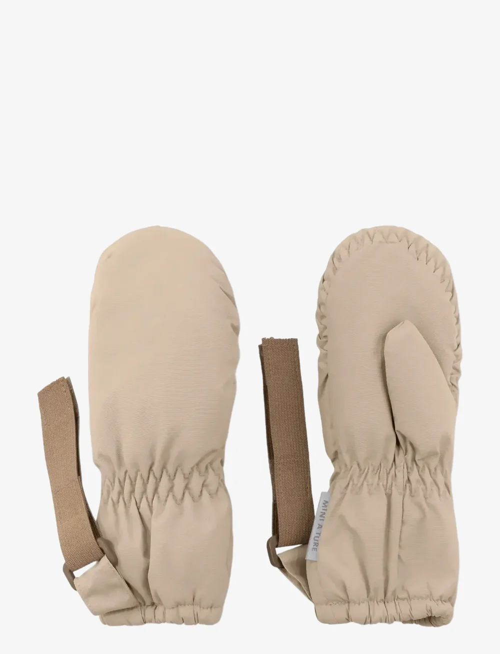 MINI A TURE - MATCORDT fleece lined mittens - vantar - savannah tan - 0