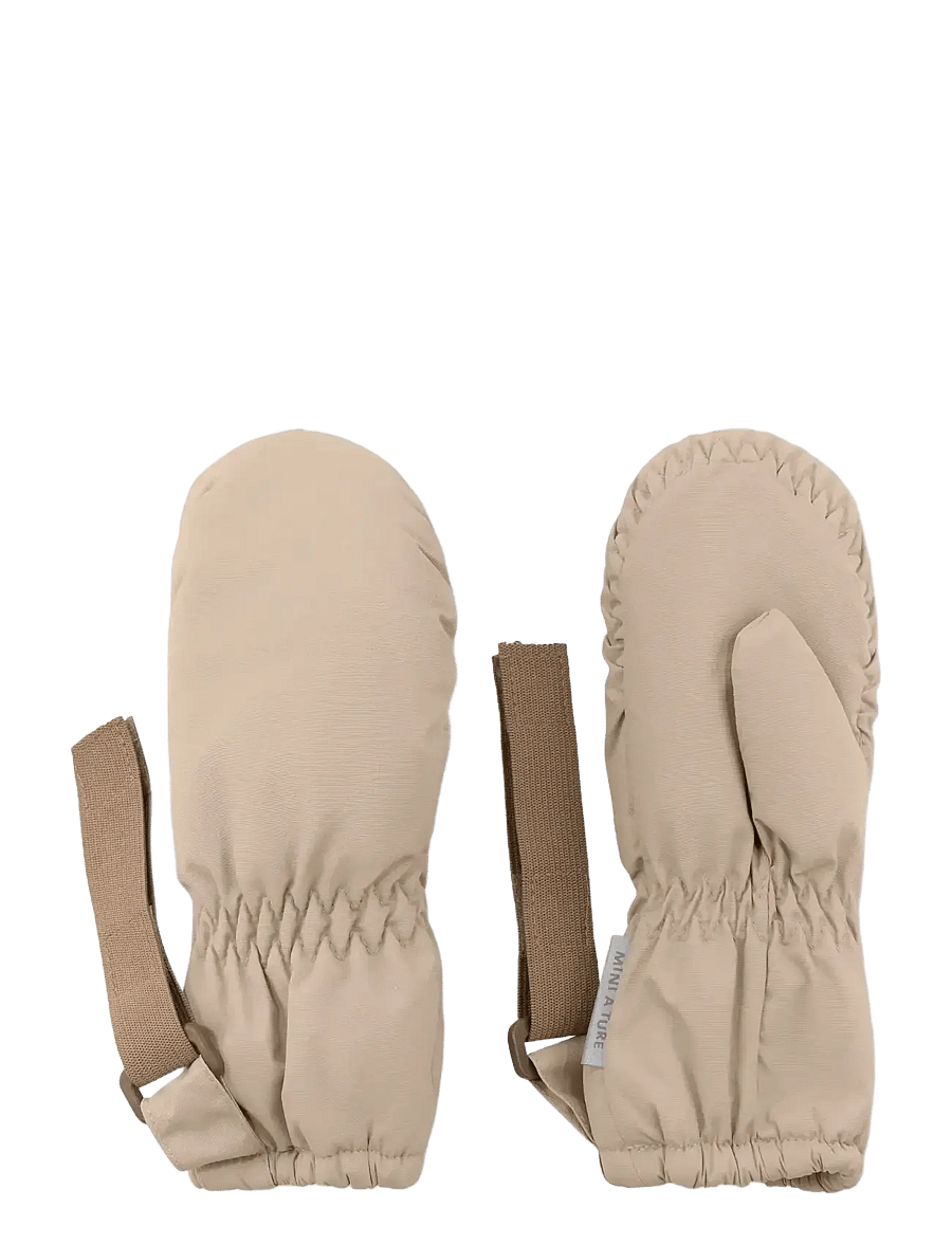 MINI A TURE - MATCORDT fleece lined mittens - handschuhe - savannah tan - 0
