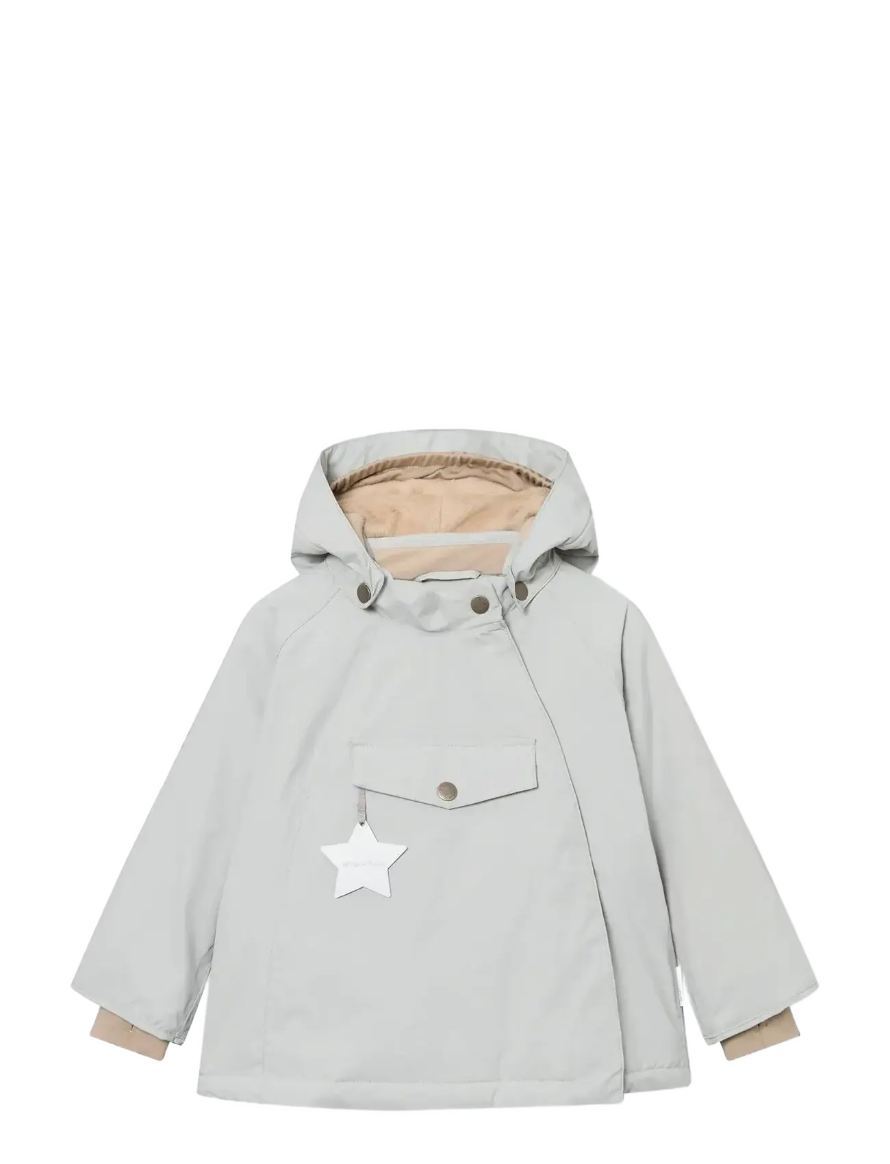 MINI A TURE Matwang Fleece Lined Winter Jacket. Grs, Børn, Vinter Anorak Jakke, Grå, Str: 74