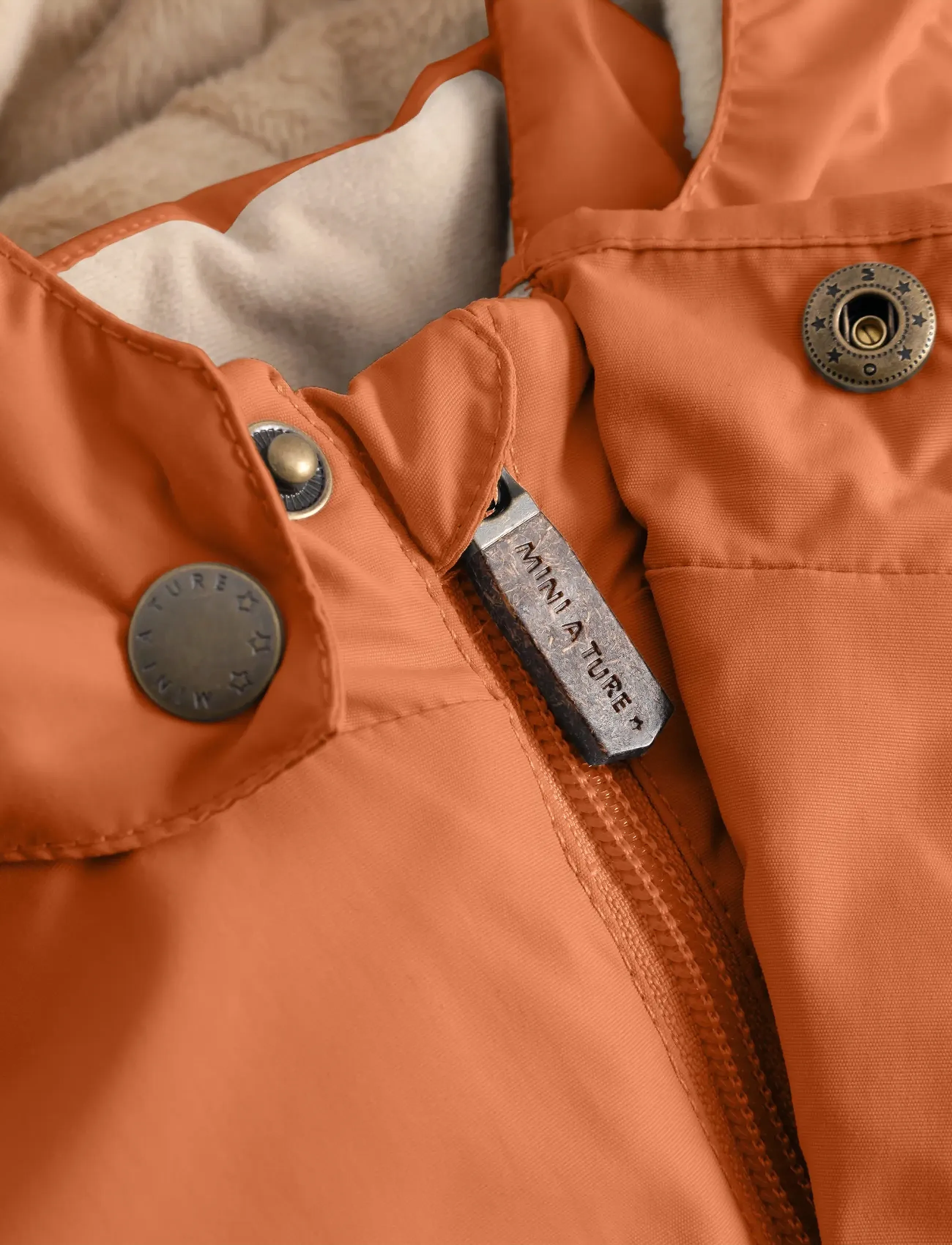 MINI A TURE - MATWALLY fleece lined winter jacket. GRS - skijacken - leather brown - 3
