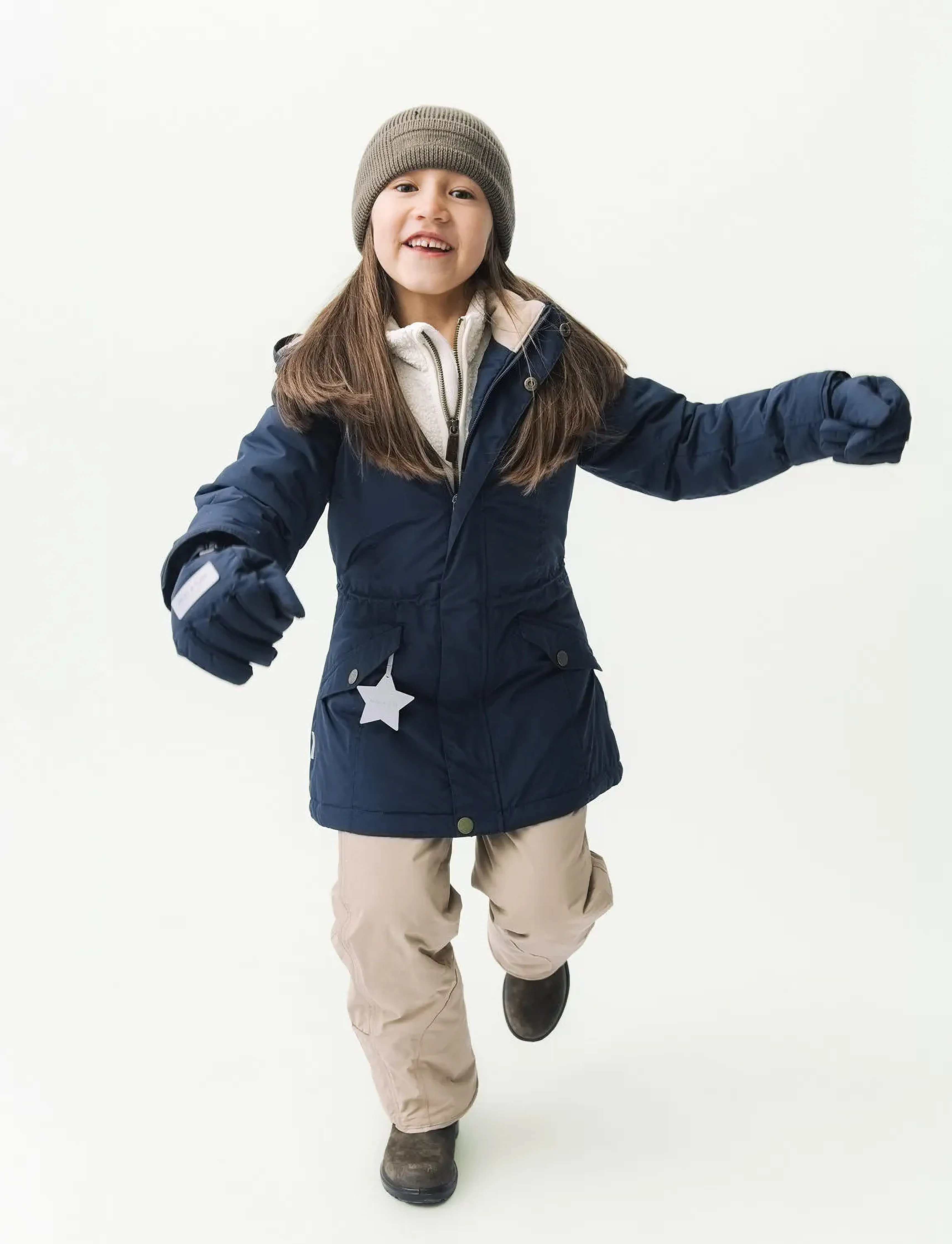 MINI A TURE Matvelaja Winter Jacket. Grs, 110, Snow-ski Clothing, Marineblau - Jacket, Kinder