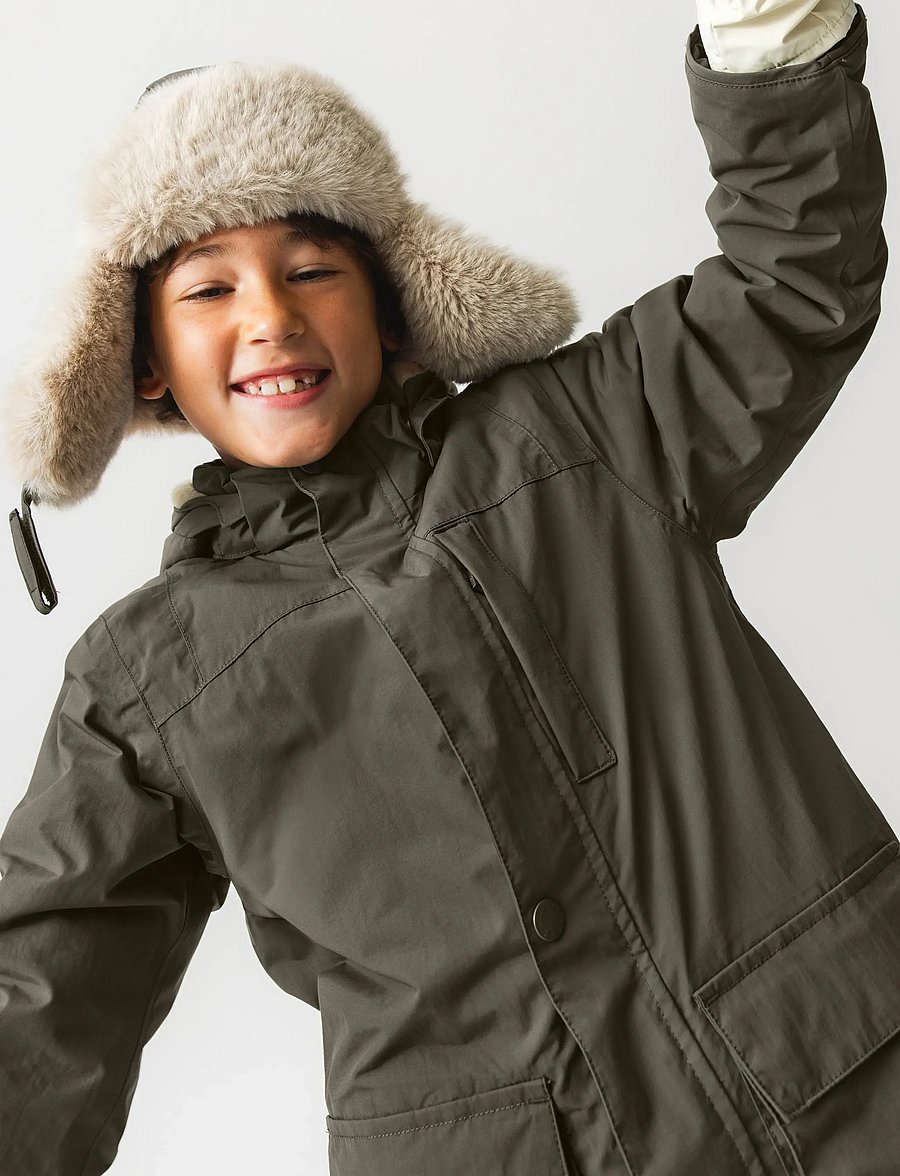 MINI A TURE - MATKASTORIO fleece lined winter jacket. GRS - tarmac green - 0