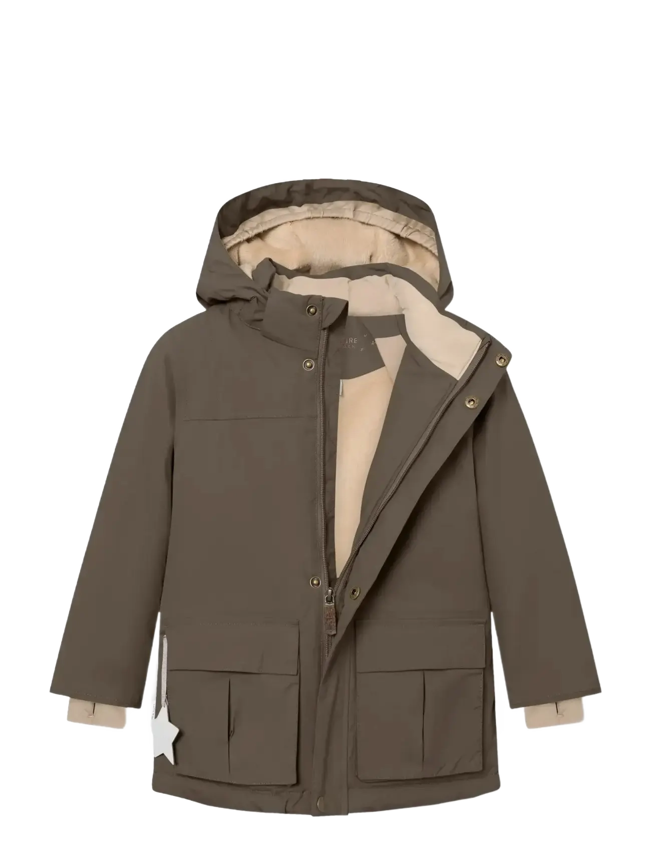 MINI A TURE - MATKASTORIO fleece lined winter jacket. GRS - tarmac green - 3