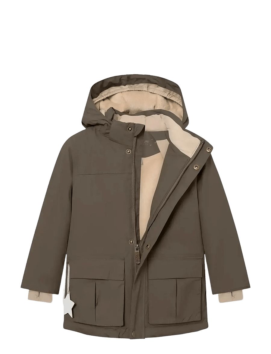 MINI A TURE - MATKASTORIO fleece lined winter jacket. GRS - tarmac green - 3