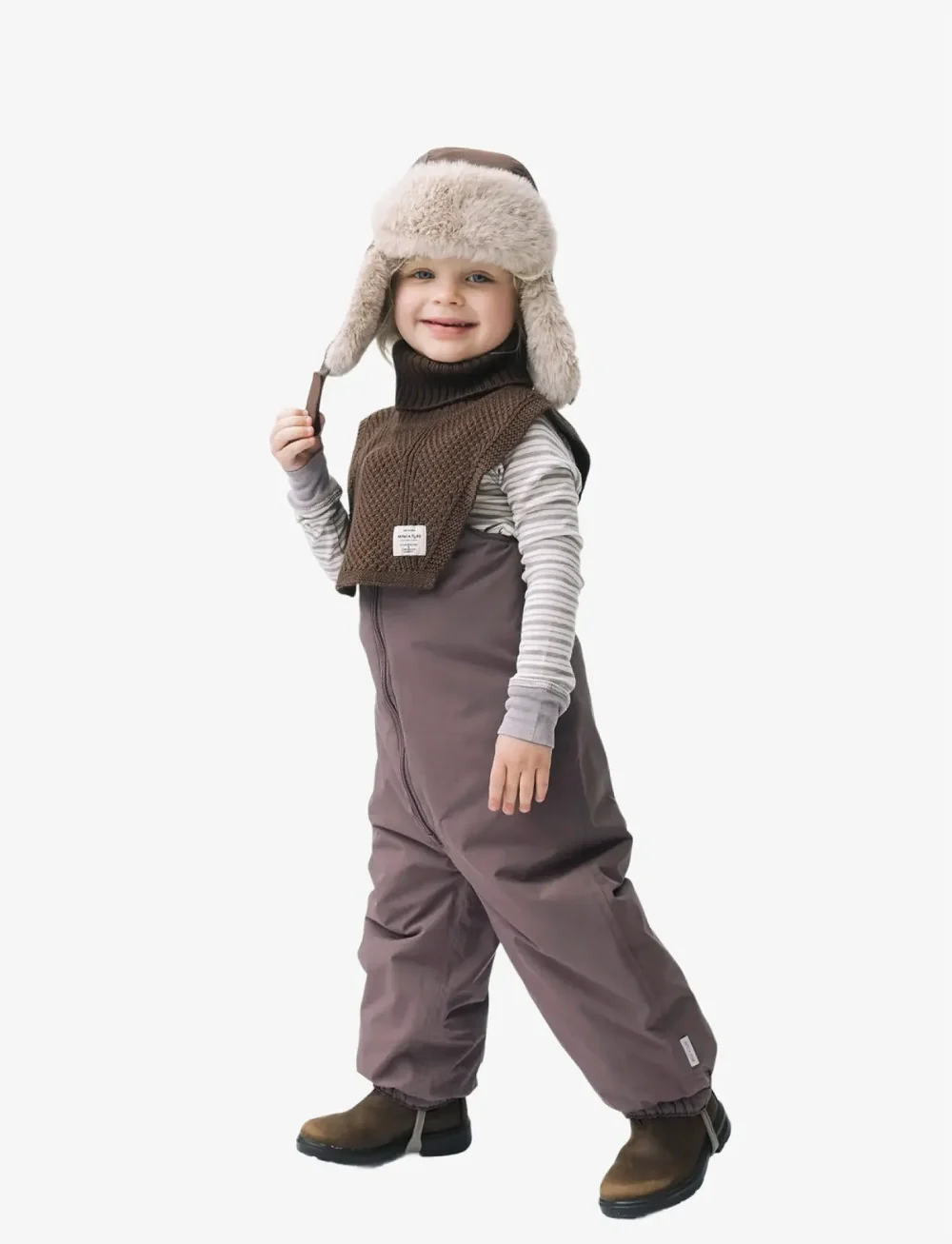 MINI A TURE - MATWALENTY snow pants. GRS - talvepüksid - peppercorn plum - 3