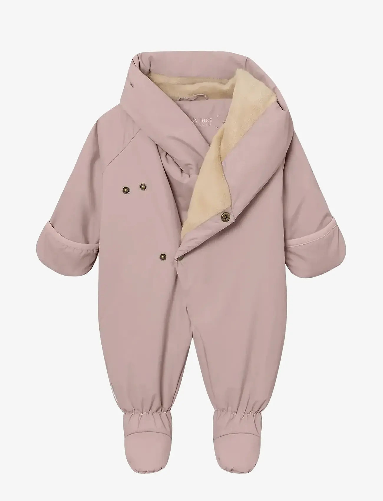 MINI A TURE - MATFIANNA fleece lined winter pramsuit. GRS - cloudy rose - 2