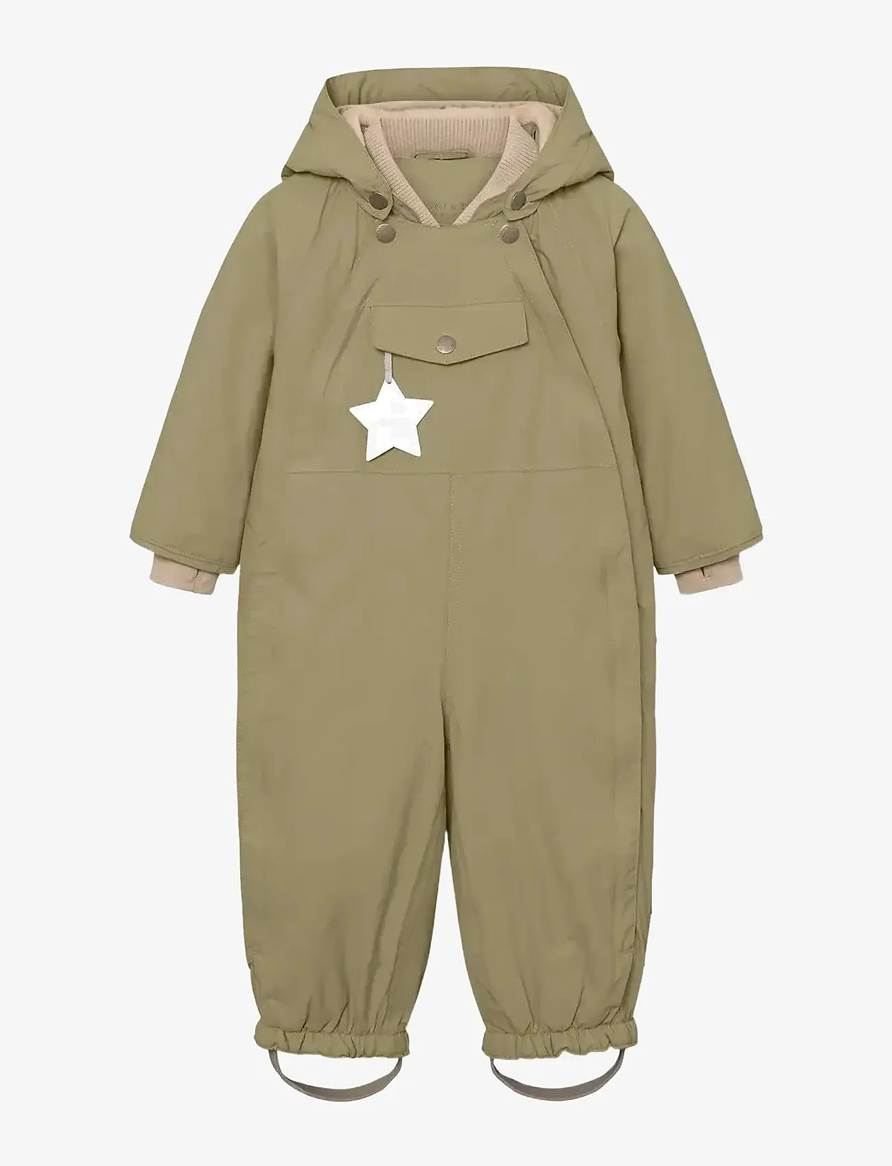 MINI A TURE - MATWISTI fleece lined snowsuit. GRS - snowsuit - aloe green - 1