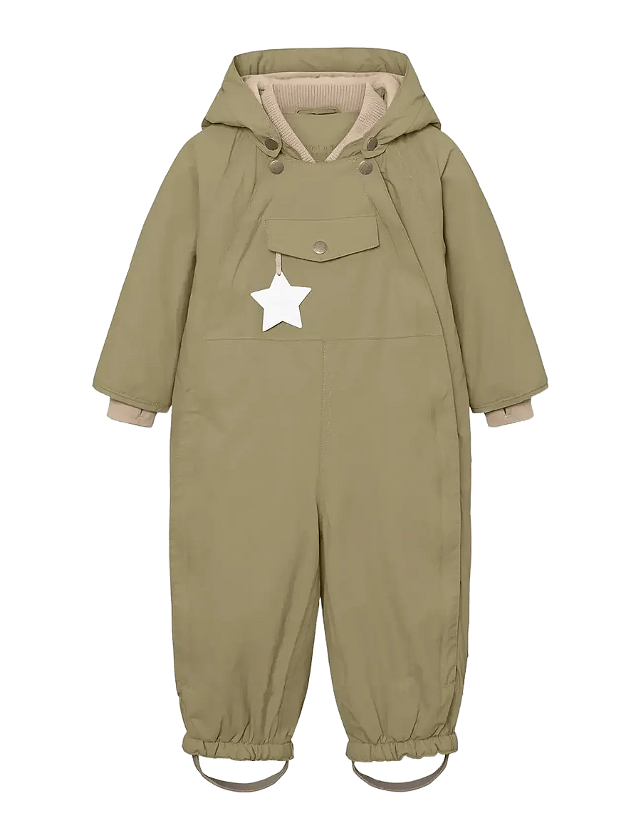 MINI A TURE - MATWISTI fleece lined snowsuit. GRS - schneeanzug - aloe green - 1