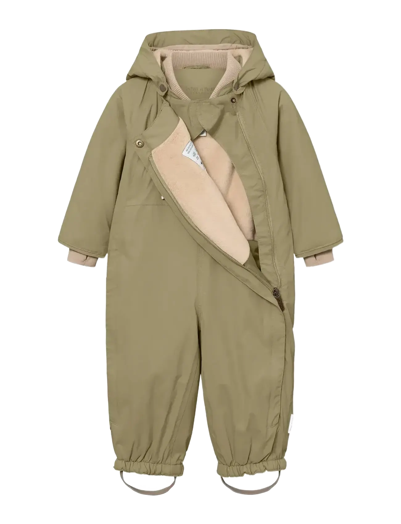 MINI A TURE - MATWISTI fleece lined snowsuit. GRS - schneeanzug - aloe green - 3