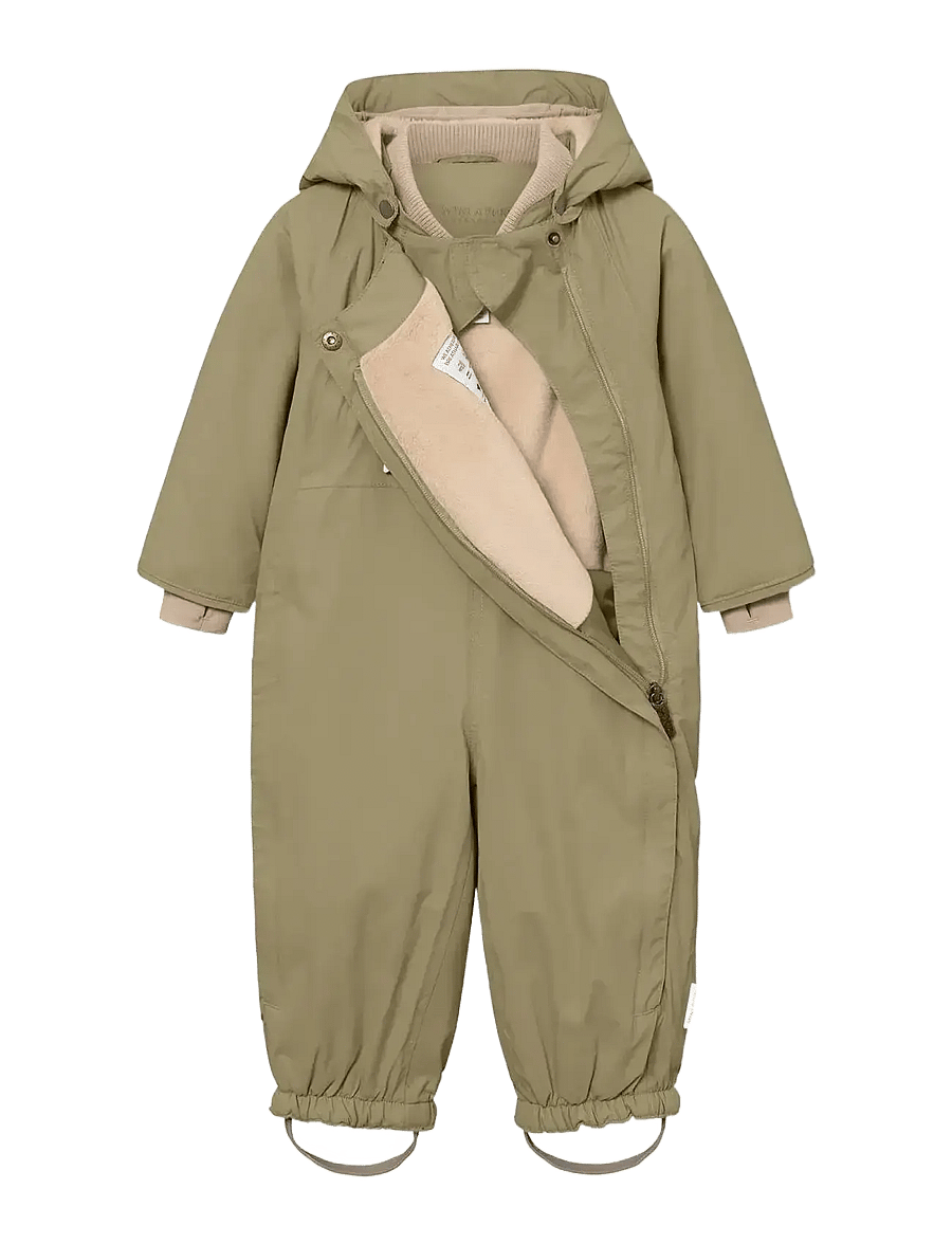 MINI A TURE - MATWISTI fleece lined snowsuit. GRS - schneeanzug - aloe green - 3