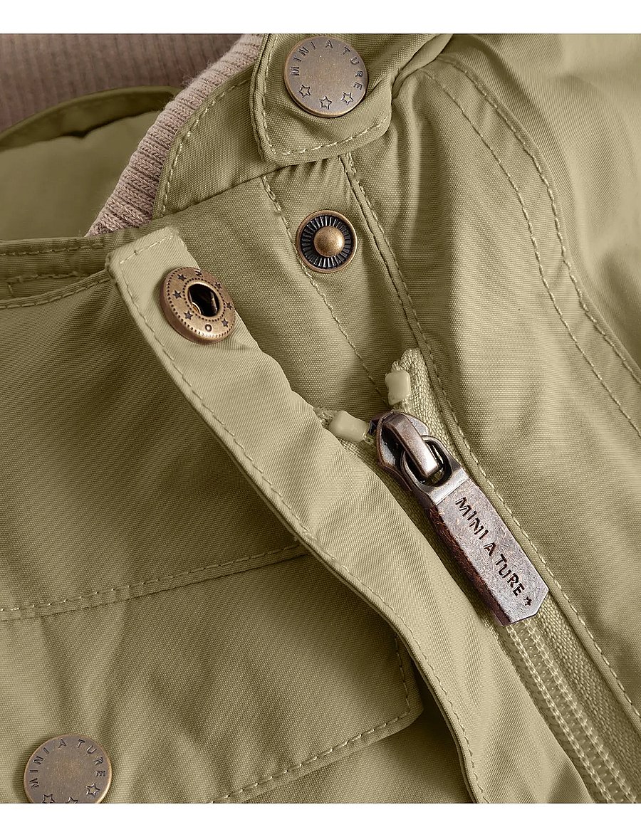 MINI A TURE - MATWISTI fleece lined snowsuit. GRS - schneeanzug - aloe green - 5
