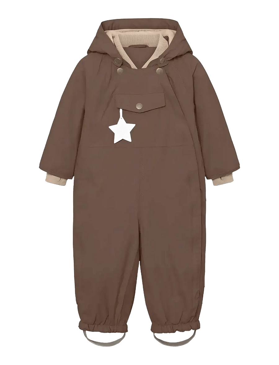 MINI A TURE - MATWISTI fleece lined snowsuit. GRS - snjógallar - chestnut brown - 0