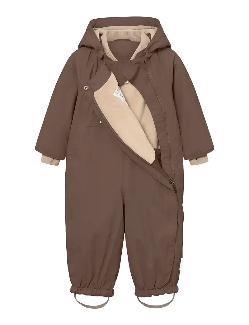 MINI A TURE - MATWISTI fleece lined snowsuit. GRS - shop efter alder - chestnut brown - 2