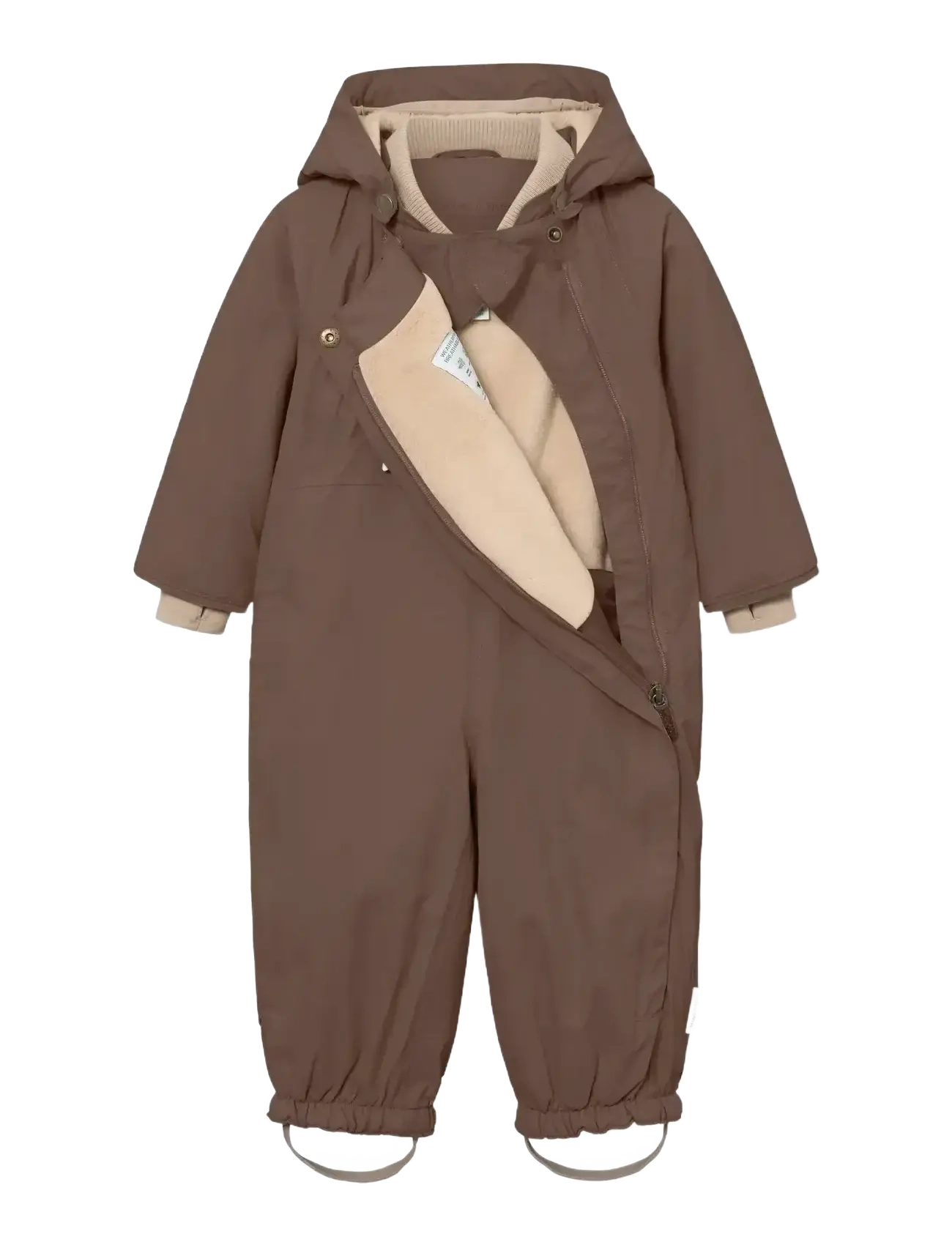 MINI A TURE - MATWISTI fleece lined snowsuit. GRS - snjógallar - chestnut brown - 2