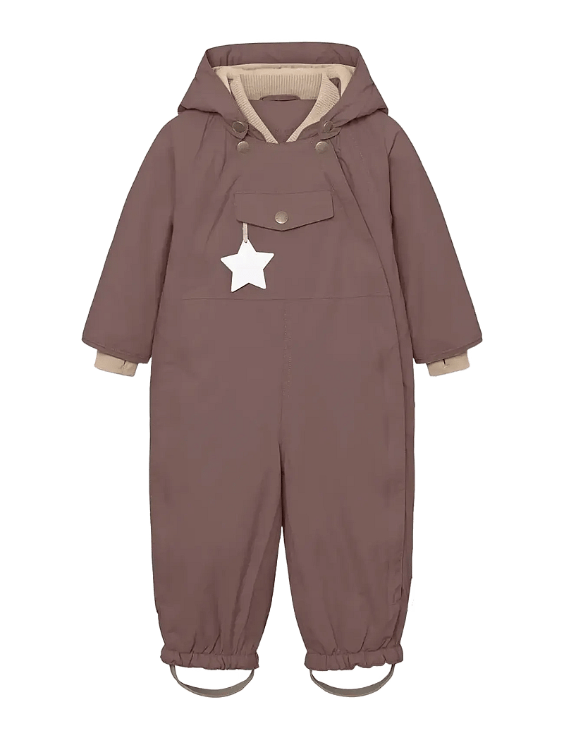 MINI A TURE - MATWISTI fleece lined snowsuit. GRS - snowsuit - peppercorn plum - 0