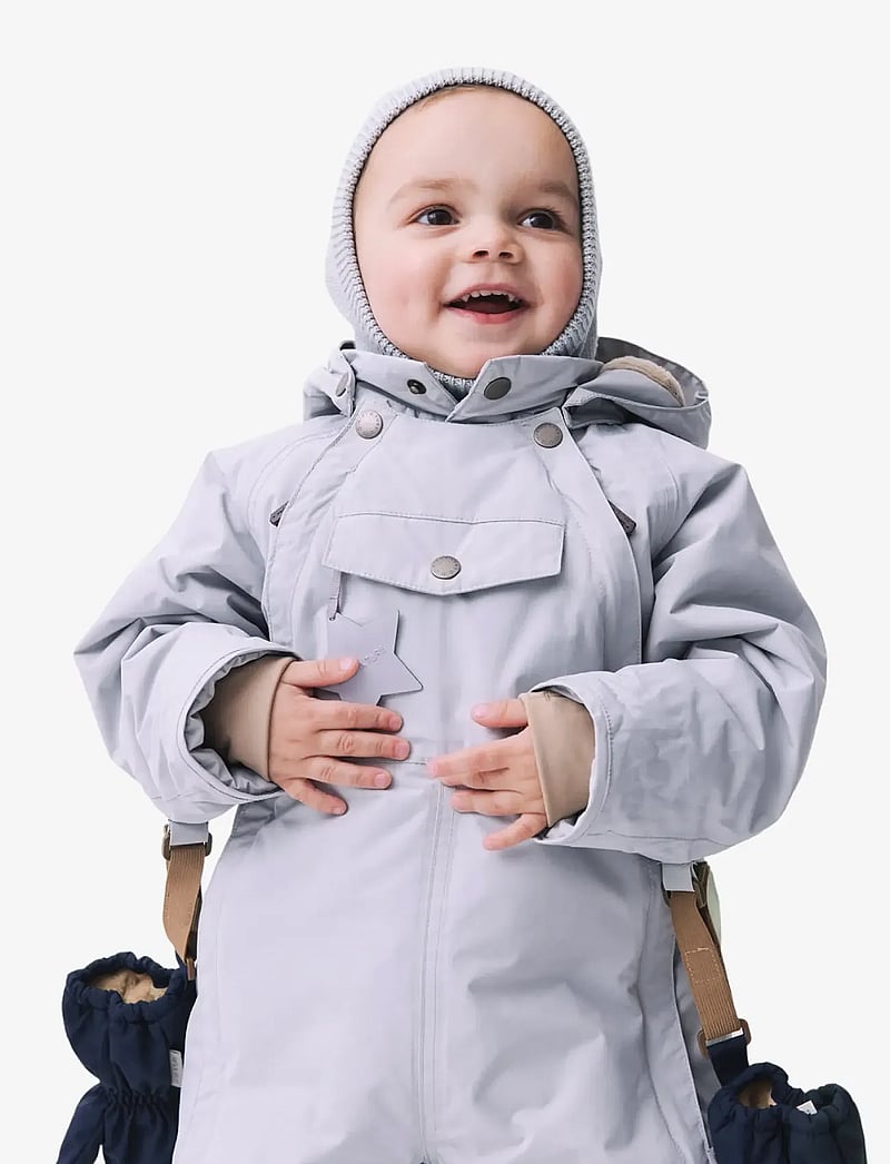 MINI A TURE - MATWISTI fleece lined snowsuit. GRS - talvekombinesoon - puritan grey - 0