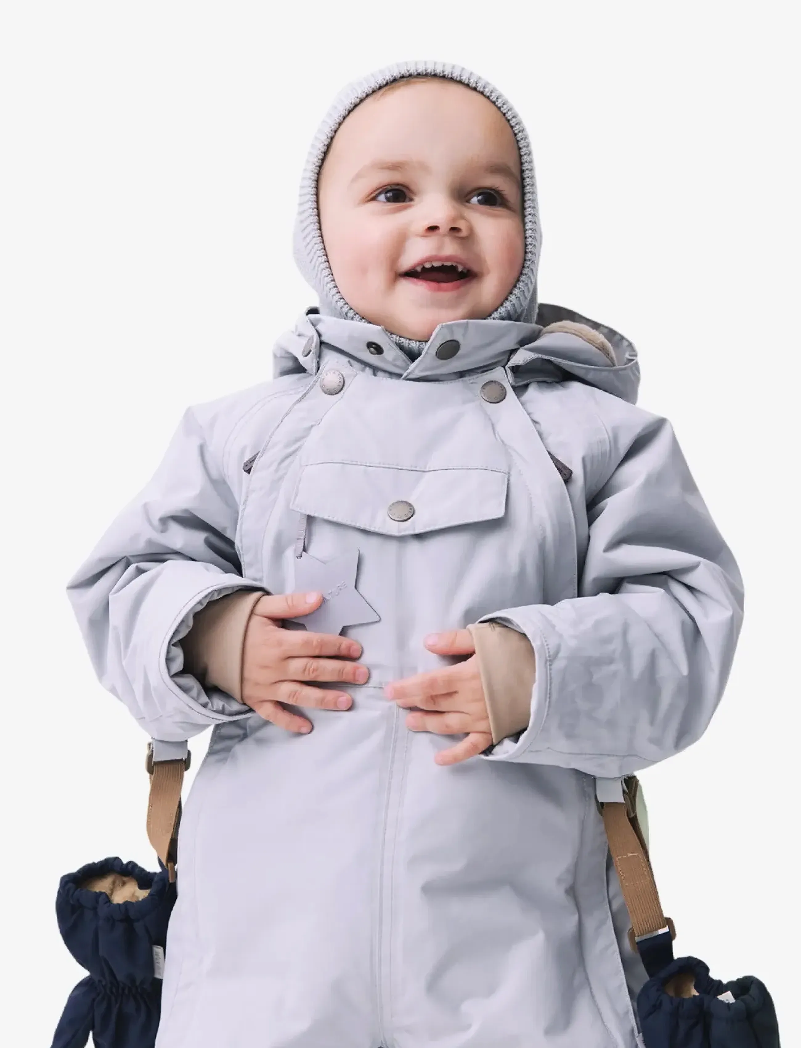 MINI A TURE MATWISTI fleece lined snowsuit. GRS - Overalls - PURITAN GREY / grey