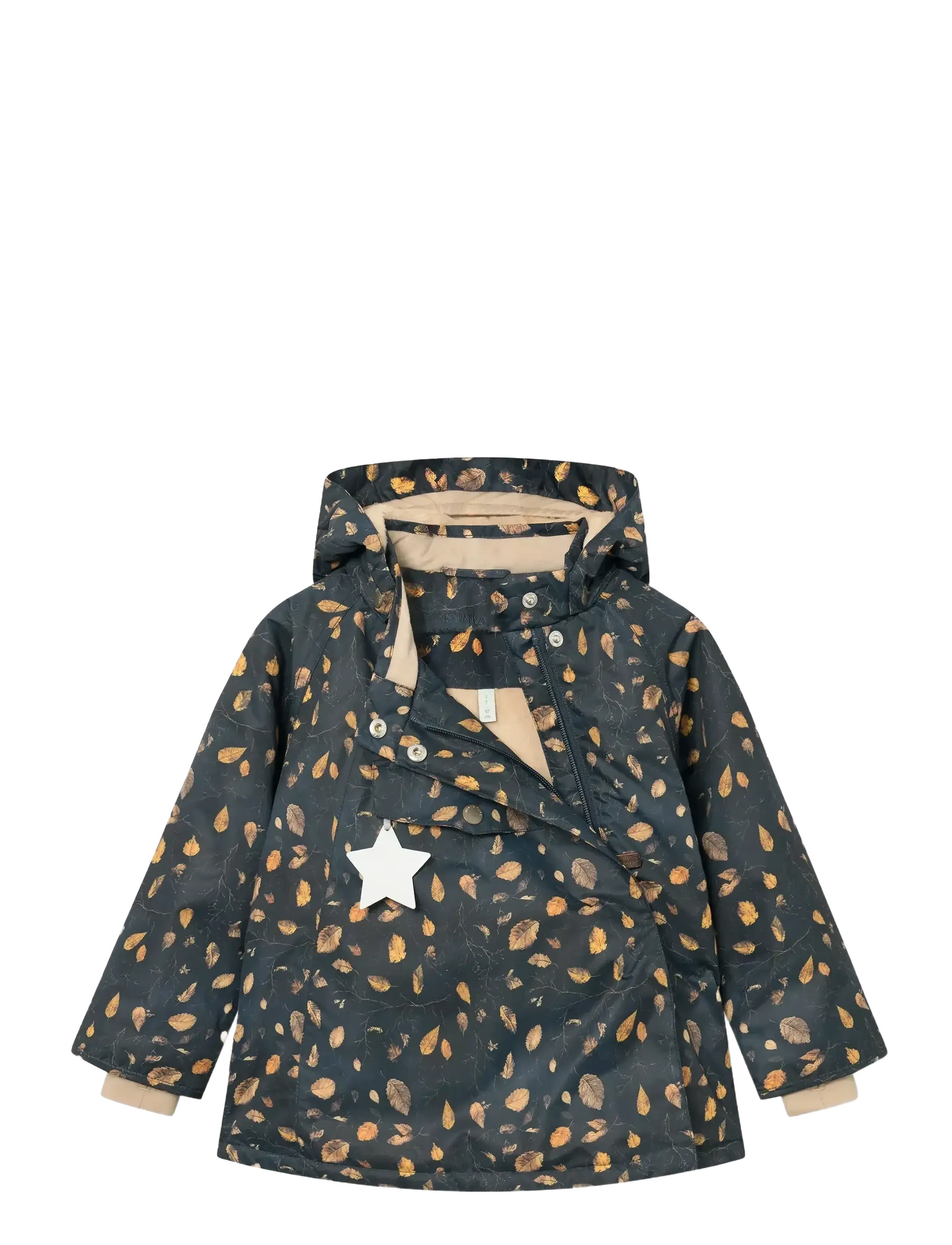 MINI A TURE - MATWANG fleece lined winter jacket. GRS - winterjacken - falling leaves - 2
