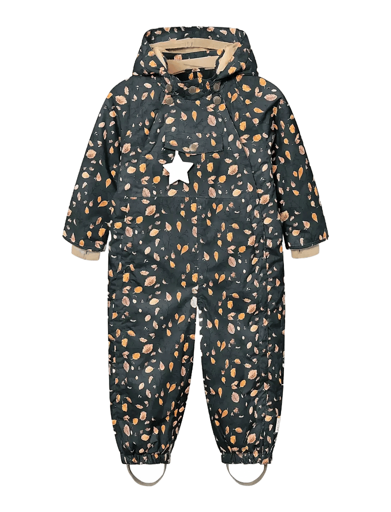 MINI A TURE - MATWISTANG fleece lined snowsuit. GRS - schneeanzug - falling leaves - 1