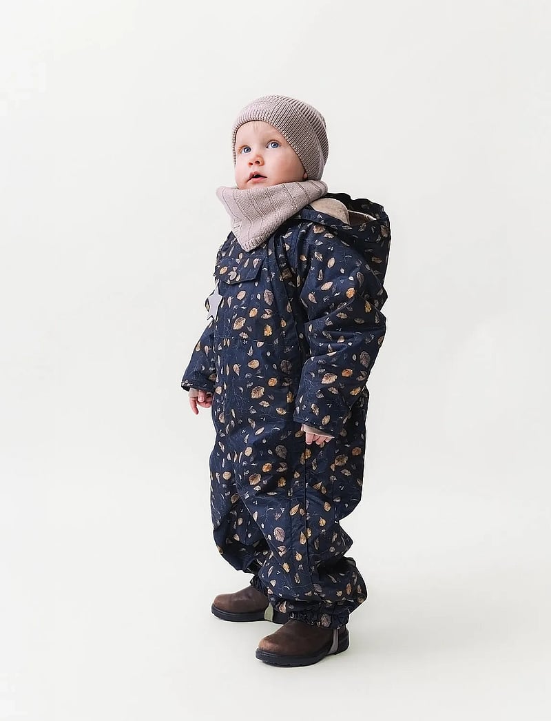 MINI A TURE - MATWISTANG fleece lined snowsuit. GRS - schneeanzug - falling leaves - 0