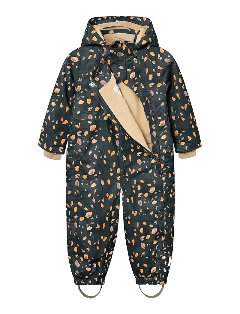 MINI A TURE - MATWISTANG fleece lined snowsuit. GRS - schneeanzug - falling leaves - 3