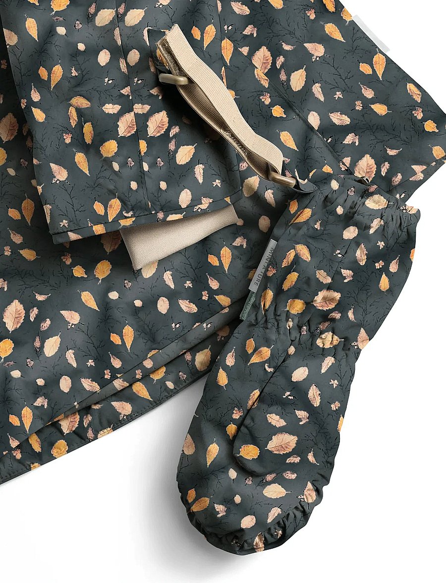 MINI A TURE - MATCESAR fleece lined mittens - pirštinės - falling leaves - 1