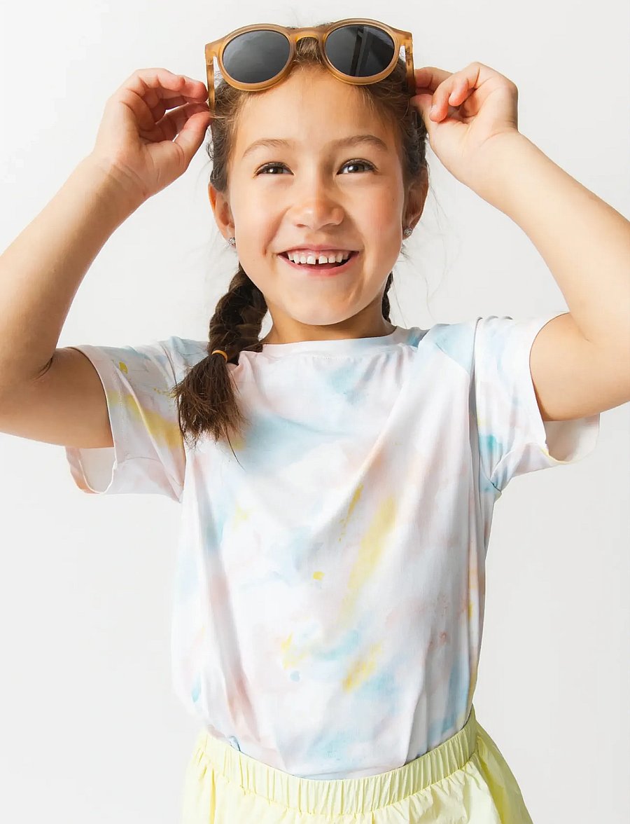 MINI A TURE - MATLOIS printed t-shirt. GRS - kortärmade t-shirts - print soft blush - 0