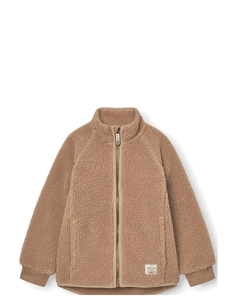 MINI A TURE - MATCEDRIC teddyfleece zip jacket. GRS - fleecejakker - cinnamon swirl - 1