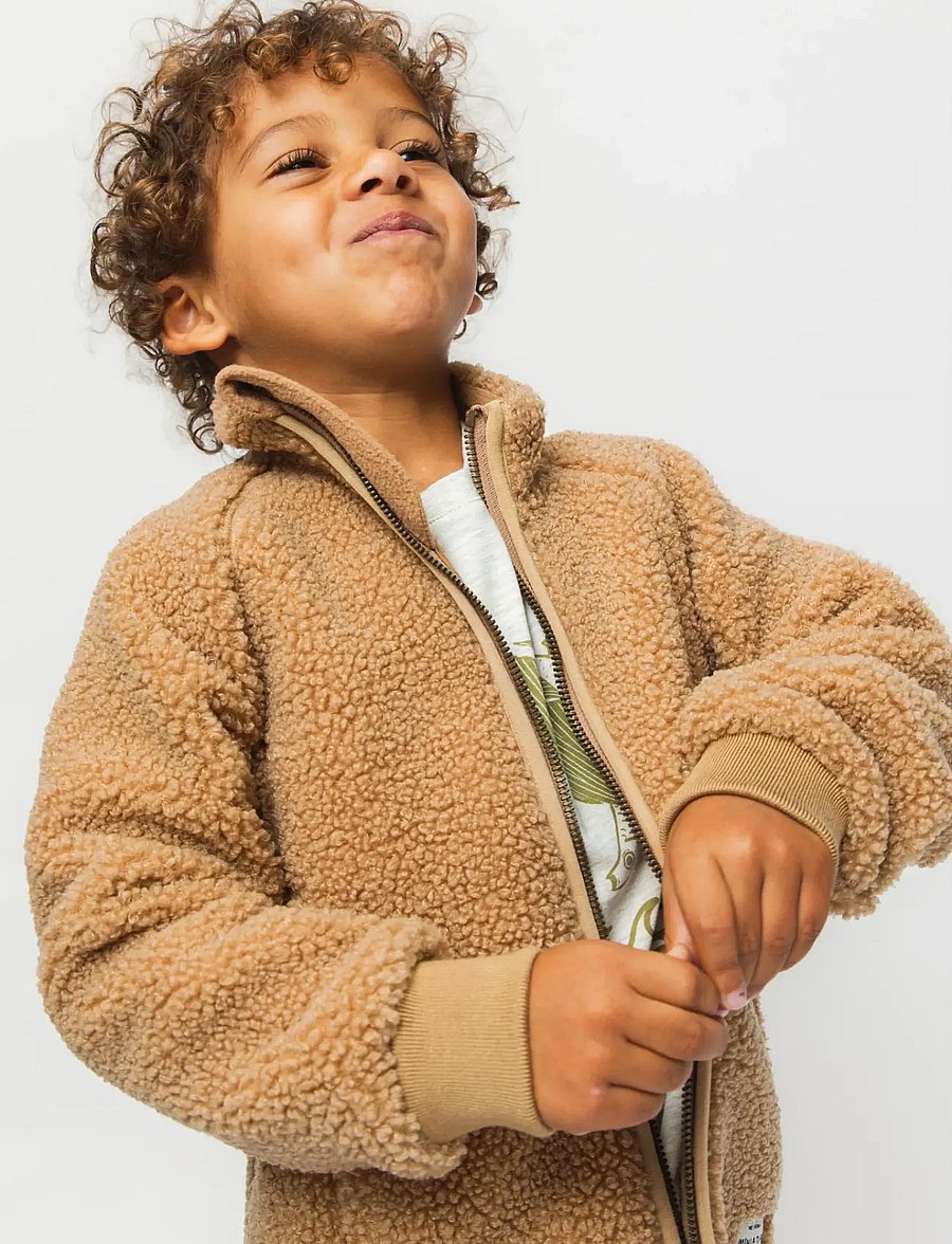 MINI A TURE - MATCEDRIC teddyfleece zip jacket. GRS - fleece jackets - cinnamon swirl - 0