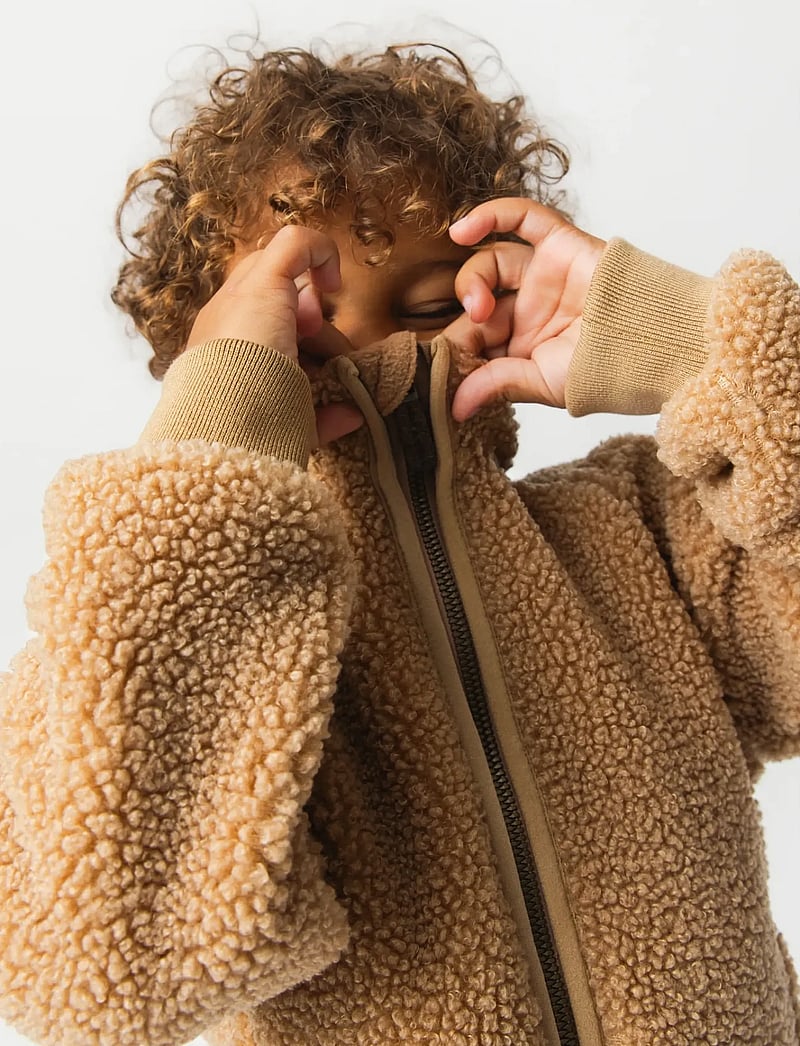 MINI A TURE - MATCEDRIC teddyfleece zip jacket. GRS - fleecejakker - cinnamon swirl - 3