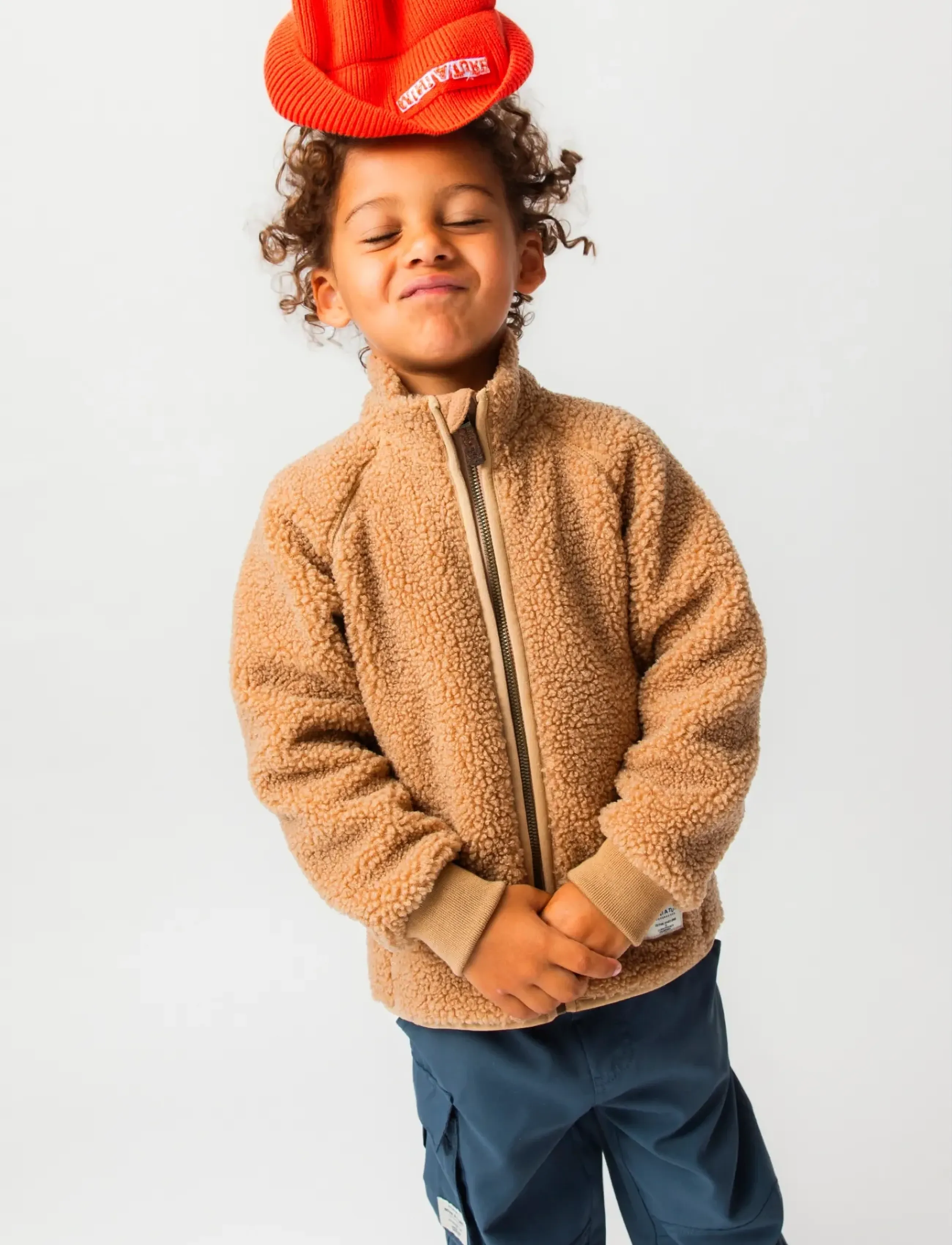 MINI A TURE - MATCEDRIC teddyfleece zip jacket. GRS - fleece jackets - cinnamon swirl - 4