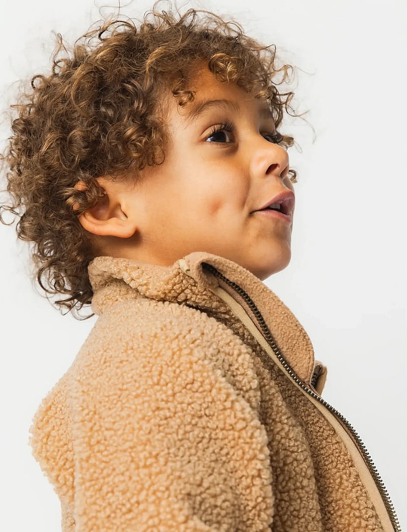 MINI A TURE - MATCEDRIC teddyfleece zip jacket. GRS - fleecejakker - cinnamon swirl - 5