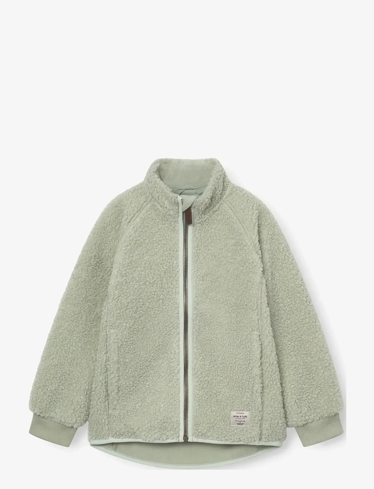 MINI A TURE - MATCEDRIC teddyfleece zip jacket. GRS - fliisjakid - desert sage - 0