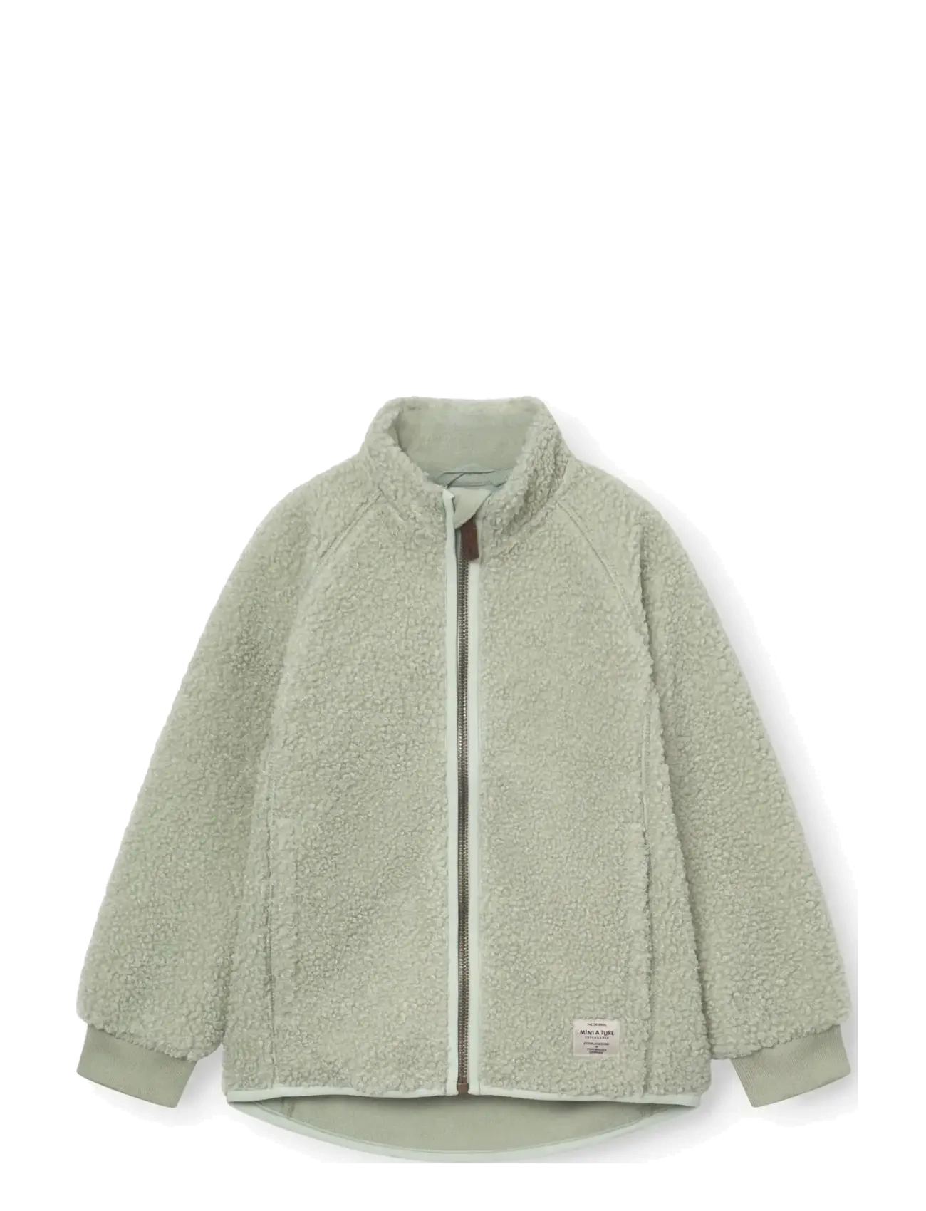 MINI A TURE MATCEDRIC teddyfleece zip jacket. GRS - Nyheder - DESERT SAGE / green