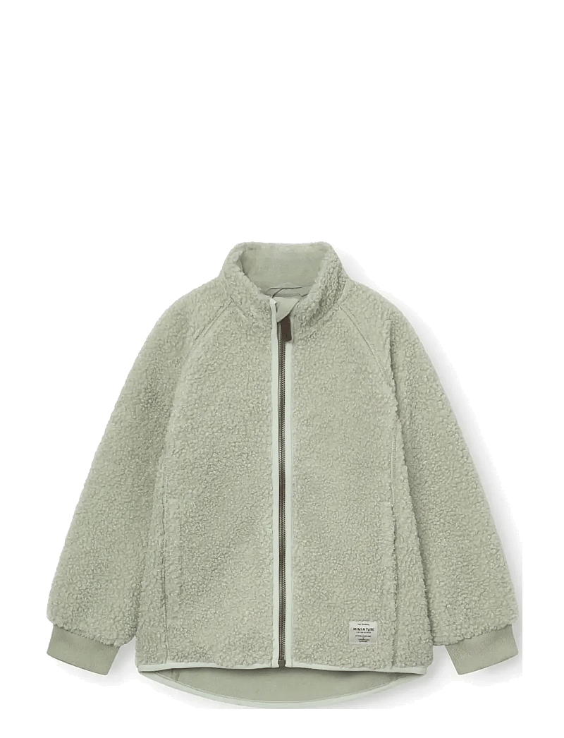 MINI A TURE - MATCEDRIC teddyfleece zip jacket. GRS - fliisjakid - desert sage - 0
